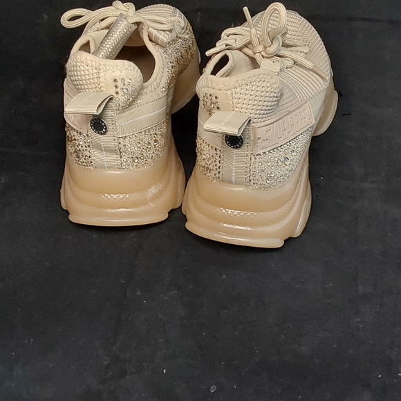 STEVE MADDEN WOMEN'S MAXIMA CHUNKY GLITZ DUSTY TAUPE SIZE 10M - Picture 7 of 10